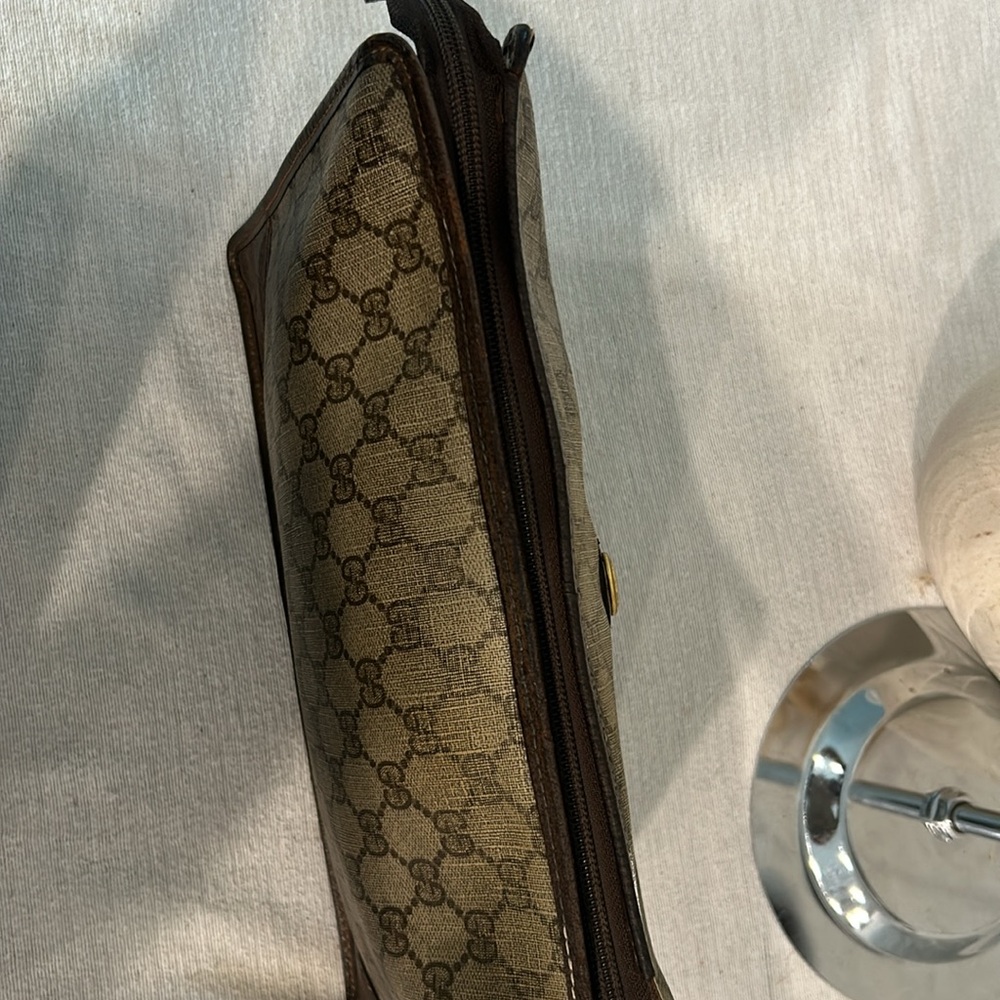 GUCCI GG Pvc Leather Clutch Bag vintage authentic - Picture 12 of 16